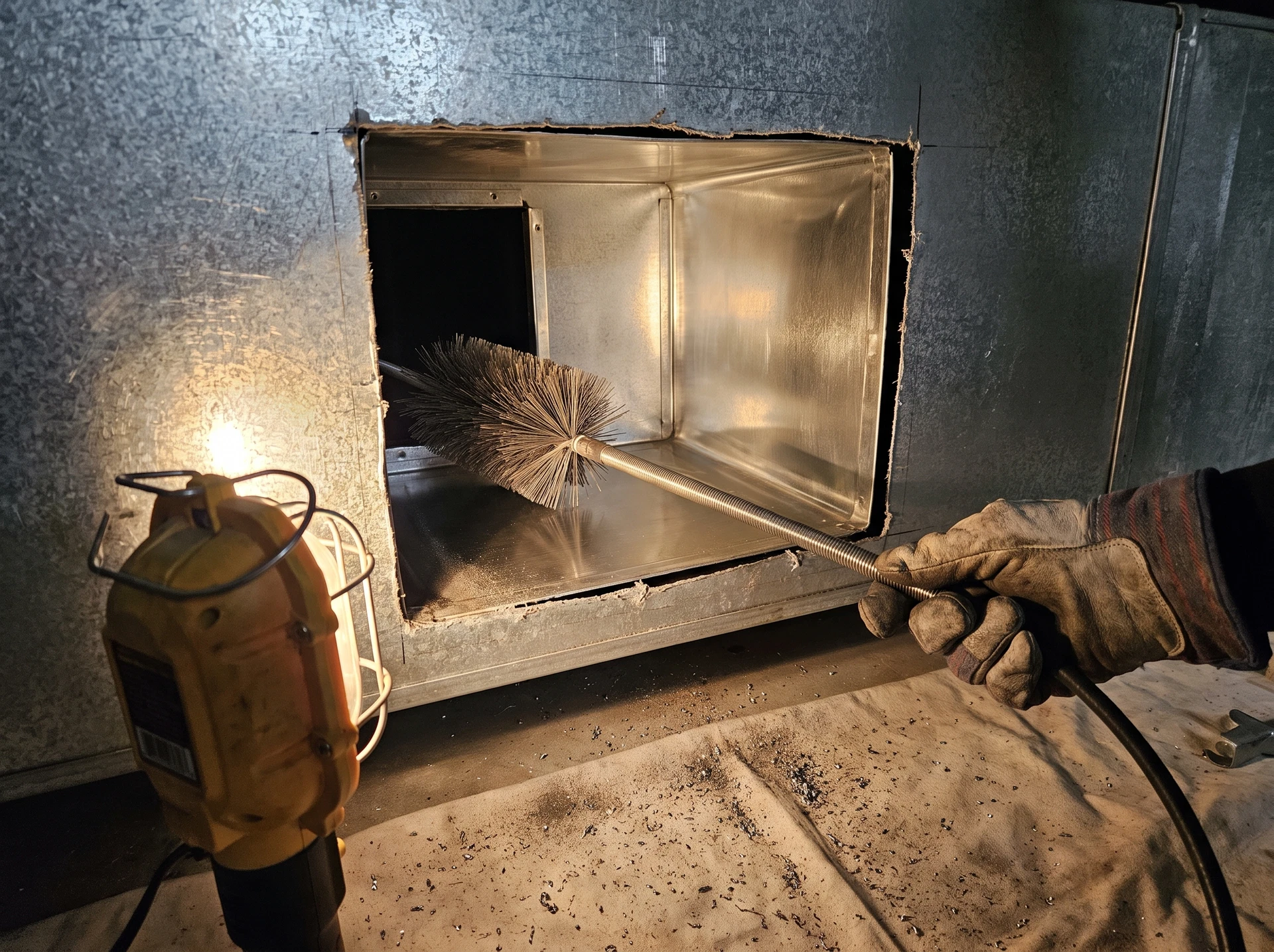 Clean duct interior after service