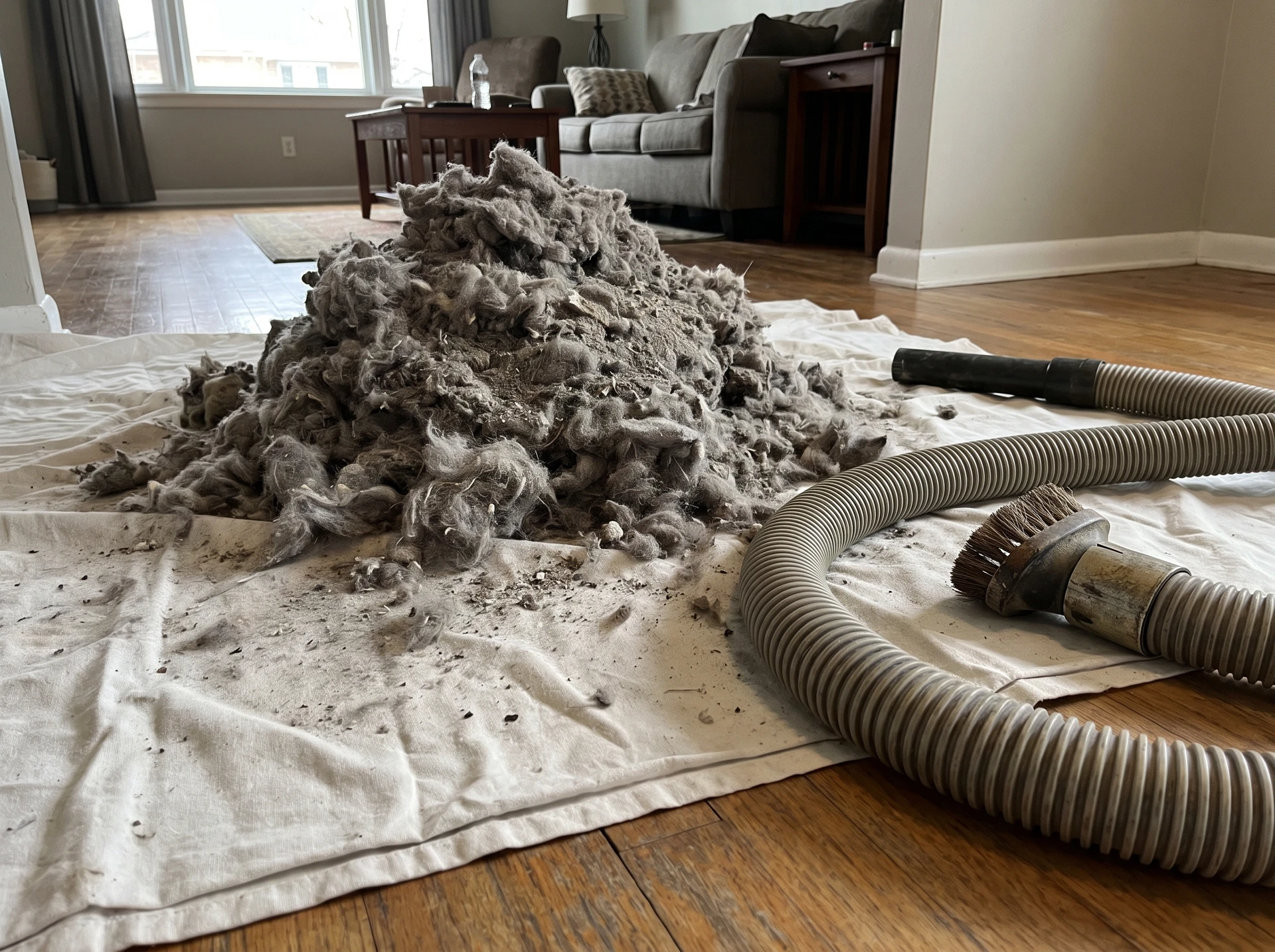 Debris extracted from ducts