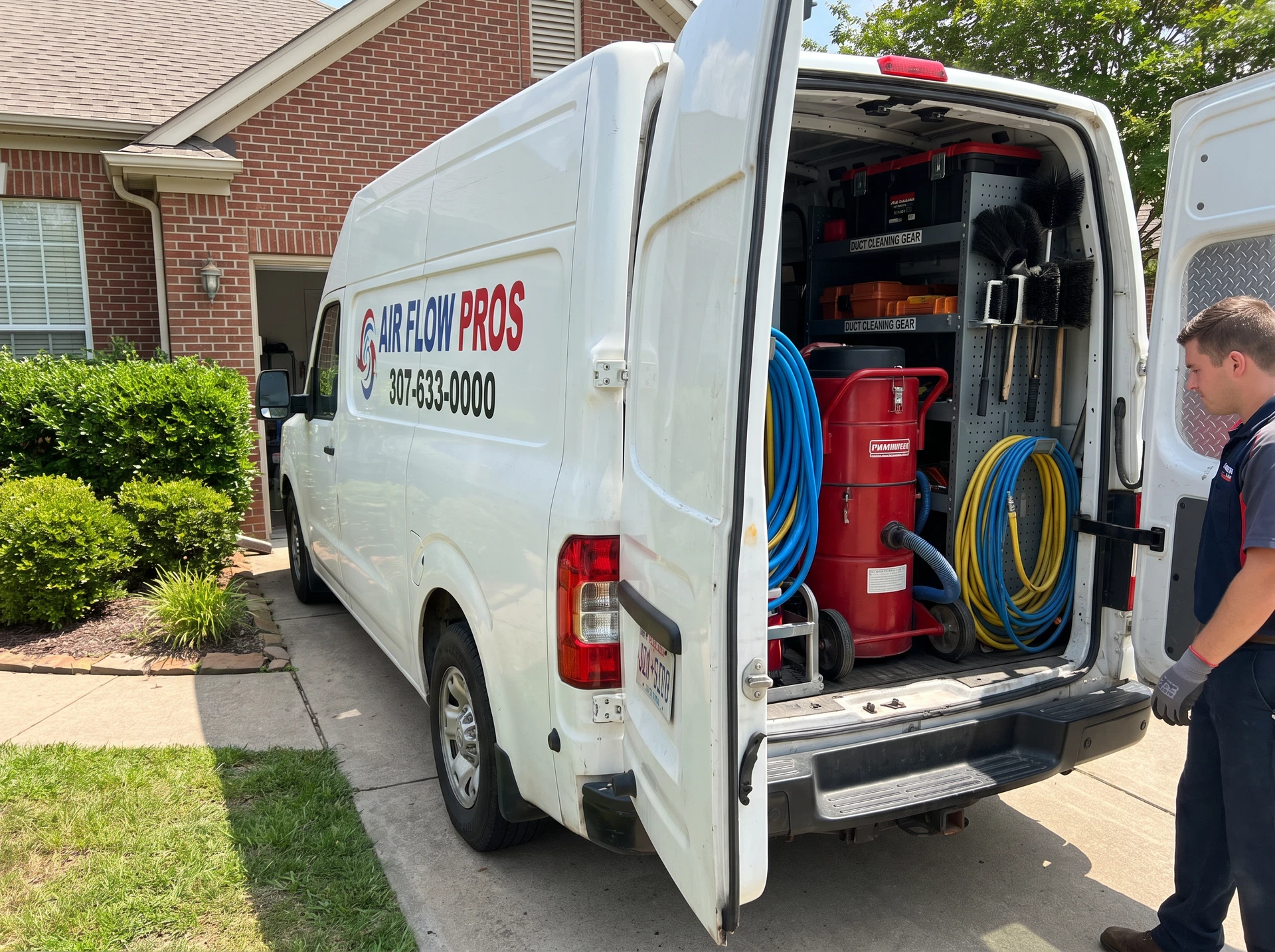 Service van with equipment