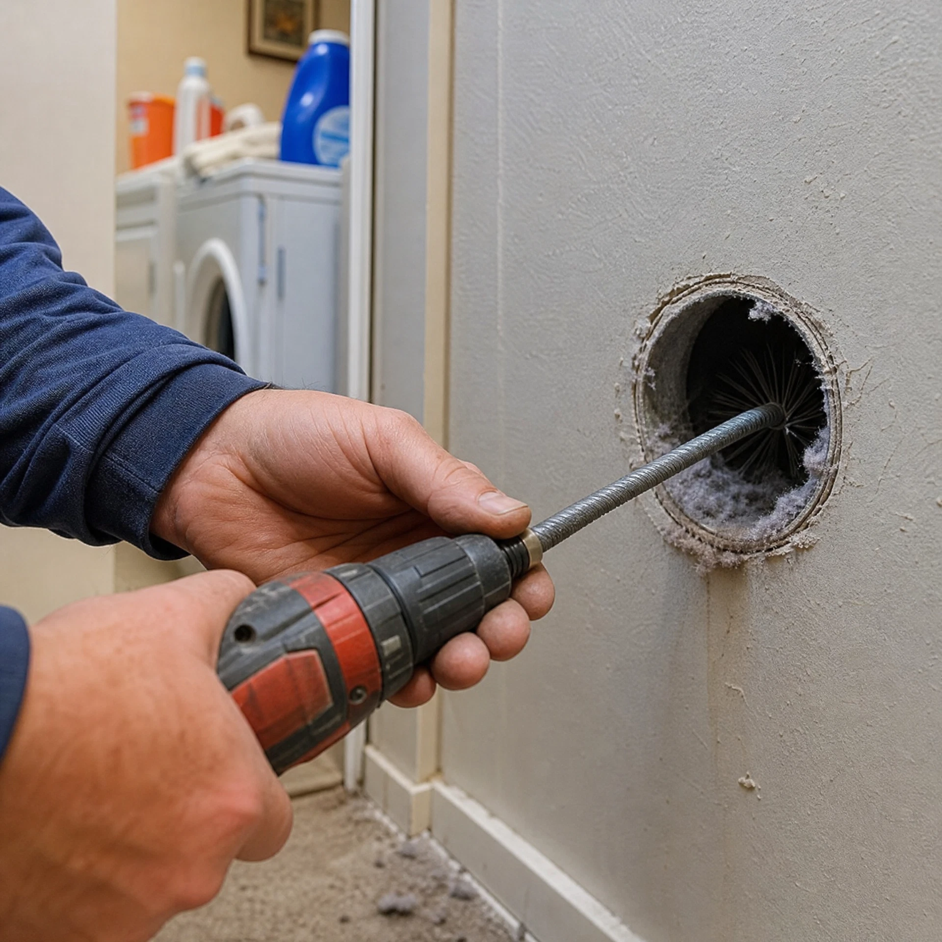 Rotary brush cleaning